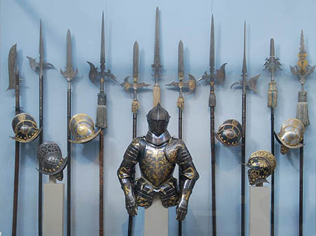 Medieval swords and armor