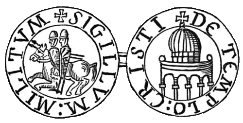 The seal of the Knights Templar showing 
                      the Temple on the obverse